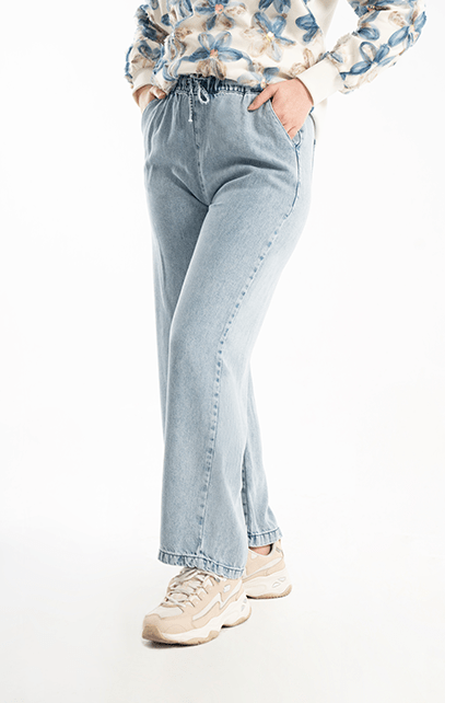 Yumuşak Kumaş Rahat Kesim Denim Kot Pantolon - 3